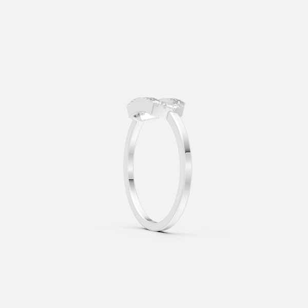 Stylish Open Hexagon Shape Diamond Ring